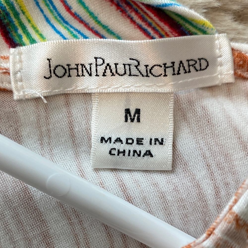 🌸 JohnPaulRichard Vibrant Striped Blouse with Tie Detail - Picture 4 of 5
